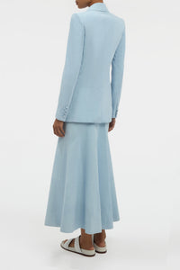 Leiva Blazer in Light Blue Suede