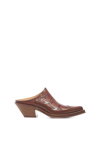 Temperance Cowboy Mule in Cognac Leather