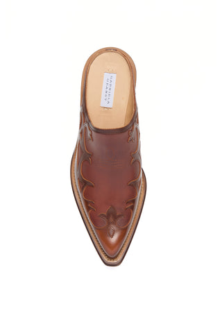 Temperance Cowboy Mule in Cognac Leather