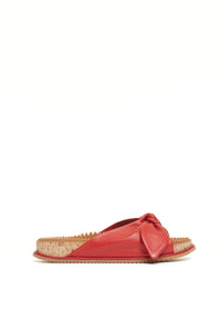 Virgil Reflexology Slide in Rust Nappa Leather