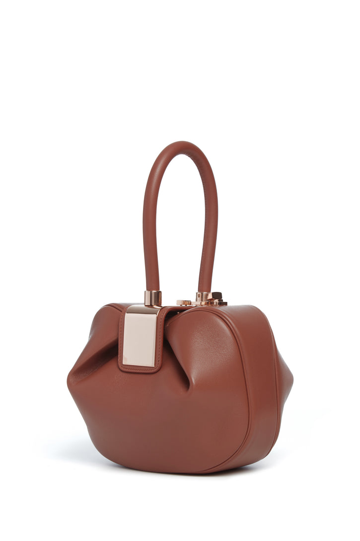 Nina Midas Bag in Cognac Nappa Leather