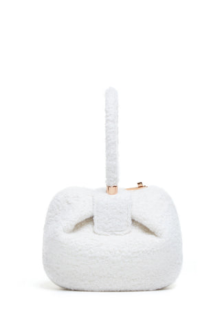 Ivory Cashmere Boucle Nina Bag - Back View | Gabriela Hearst