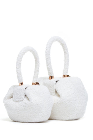 Ivory Cashmere Boucle Nina Bags - Size Comparison | Gabriela Hearst