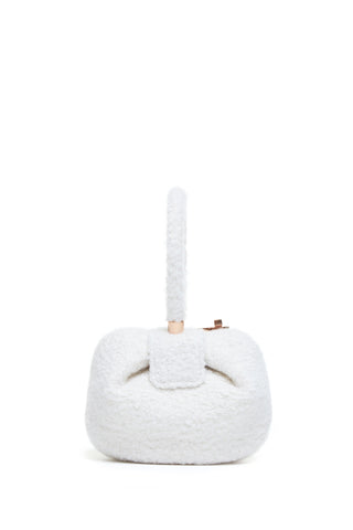 Ivory Cashmere Boucle Demi Bag - Side View | Gabriela Hearst
