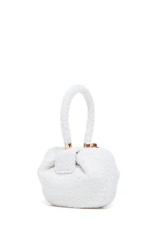 Ivory Cashmere Boucle Demi Bag - Front View | Gabriela Hearst