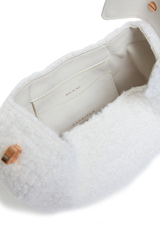 Ivory Cashmere Boucle Demi Bag - Interior Nappa Leather Detail | Gabriela Hearst