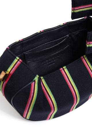 Navy Striped Demi Bag Wool Interior - Nappa Leather Card Slots | Gabriela Hearst