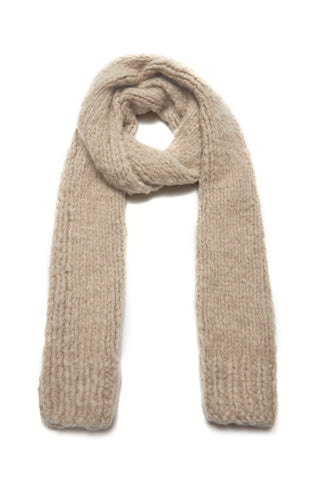 Pyke Knit Scarf in Oatmeal Welfat Cashmere