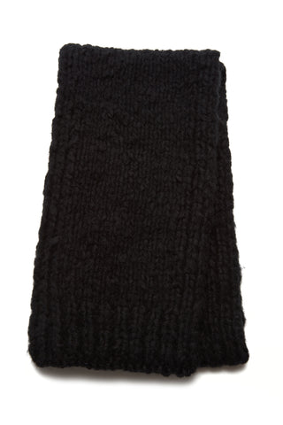 Pyke Knit Scarf in Black Welfat Cashmere