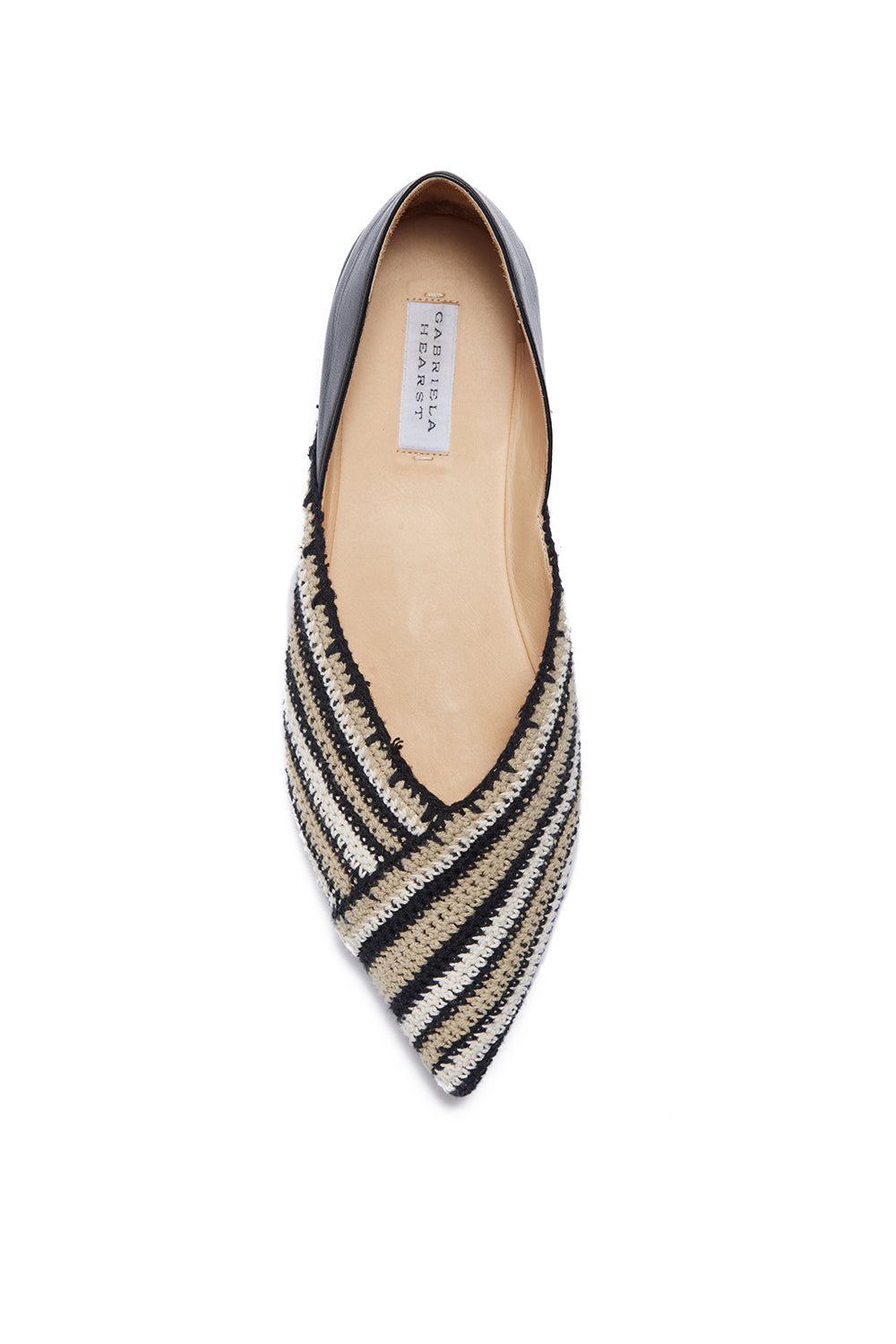 Artis Crochet Flat Shoe in Black Multi Nappa Leather