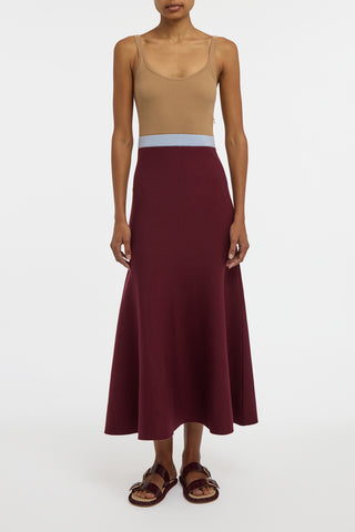 Flaminius Knit Dress in Bordeaux Multi Merino Wool