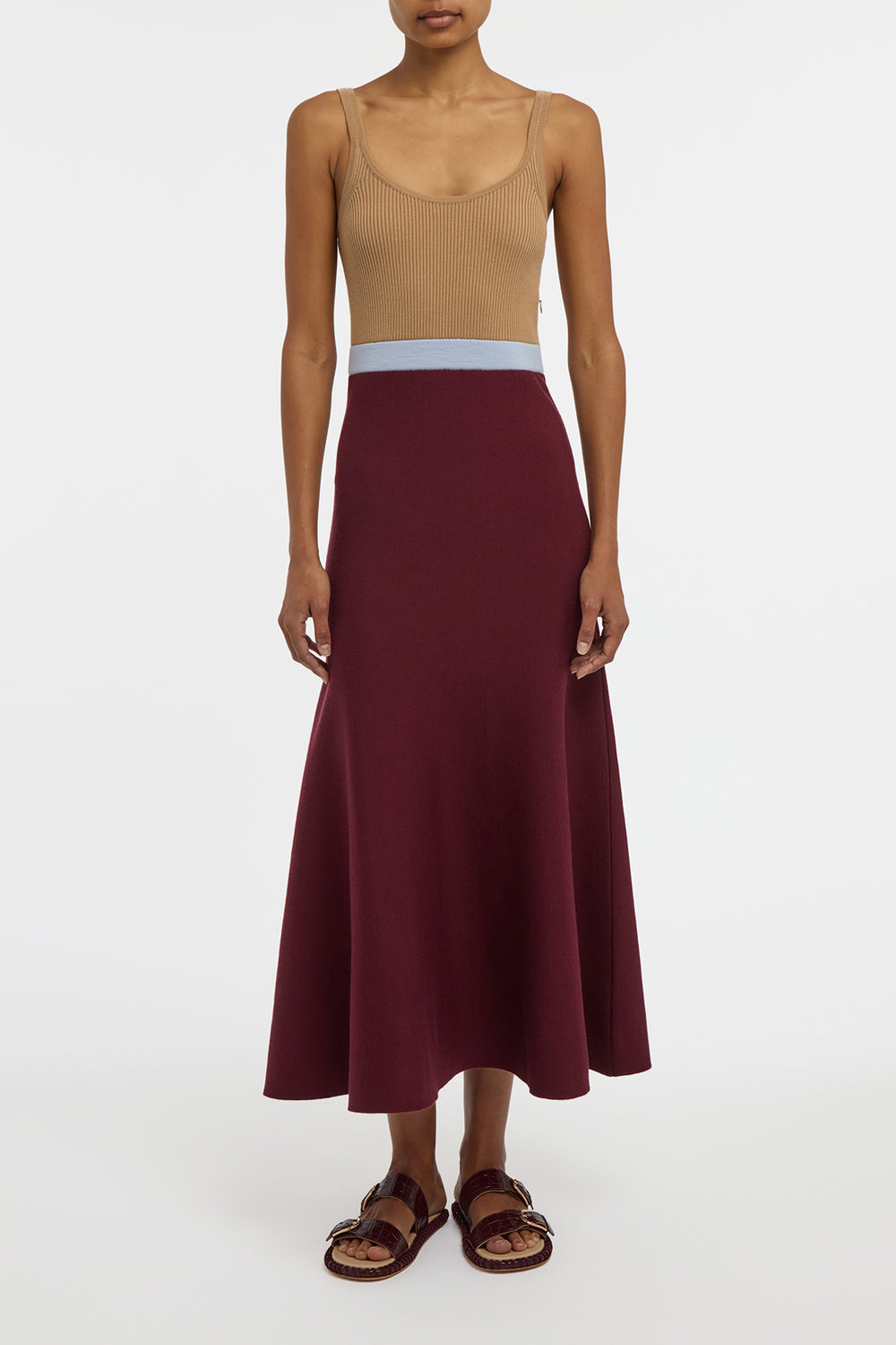 Flaminius Knit Dress in Bordeaux Multi Merino Wool