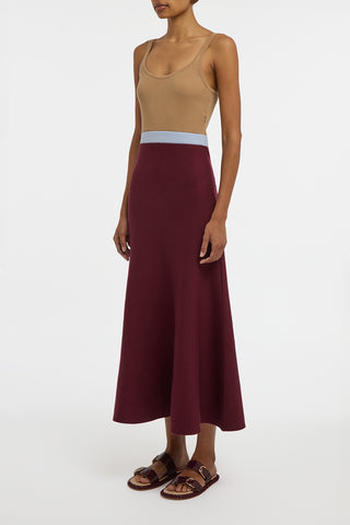 Flaminius Knit Dress in Bordeaux Multi Merino Wool