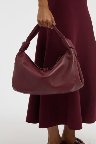 Small Antonia Bag in Bordeaux Nappa Leather