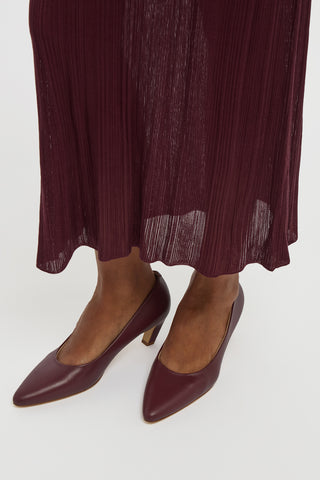 Peggy Pump in Bordeaux Nappa Leather