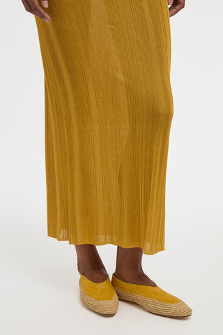 Daniella Knit Maxi Skirt in Golden Birch Silk