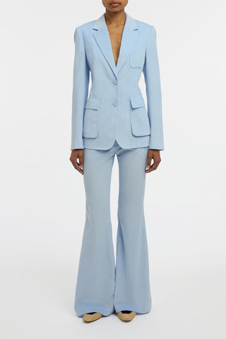 Louisa Blazer in Light Blue Sea Island Cotton Corduroy