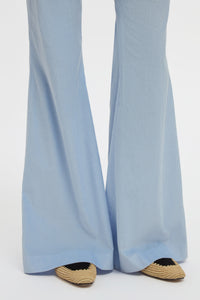 Ianthe Flare Pant in Light Blue Sea Island Cotton Corduroy
