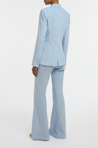 Louisa Blazer in Light Blue Sea Island Cotton Corduroy