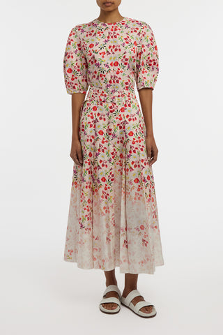 Edify Top in Uruguayan Flowers Printed Silk