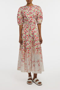 Edify Top in Uruguayan Flowers Printed Silk