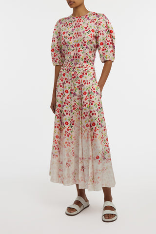 Edify Top in Uruguayan Flowers Printed Silk