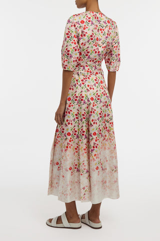 Edify Top in Uruguayan Flowers Printed Silk