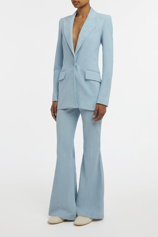 Leiva Blazer in Light Blue Suede