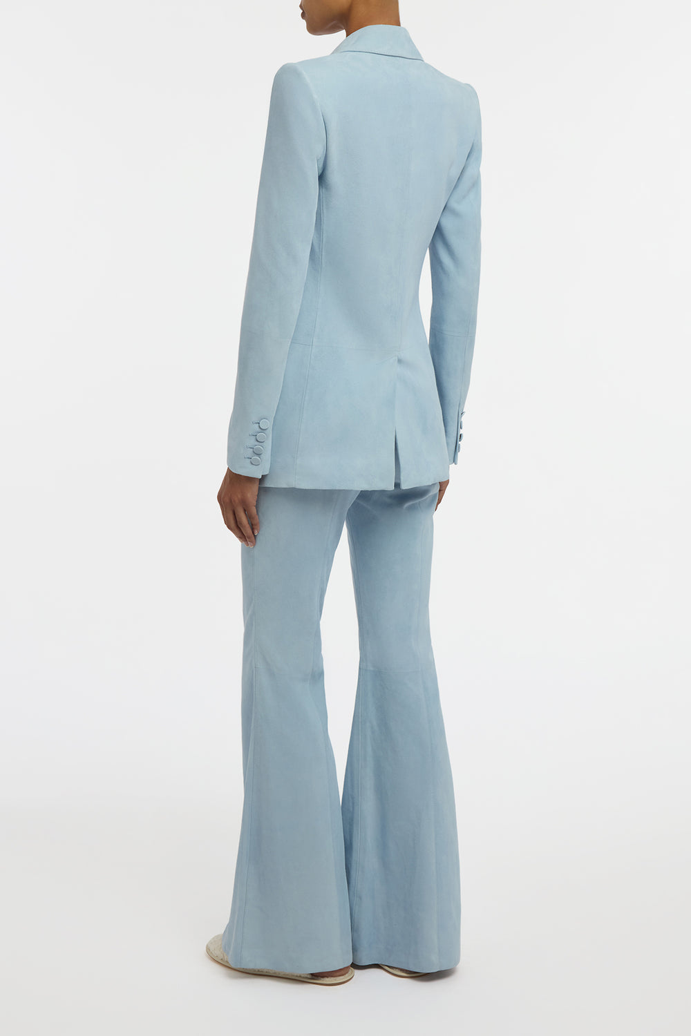 Leiva Blazer in Light Blue Suede