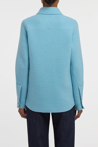 John Austin Shirt in Light Blue Cashmere Felt