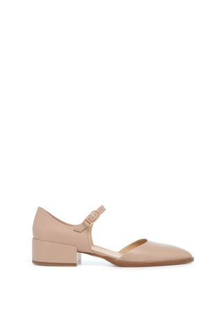 Riley Sandal in Nude Leather