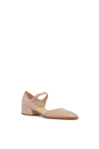 Riley Sandal in Nude Leather