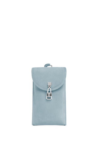 Sunglasses Pouch in Light Blue Suede