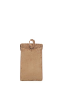 Sunglasses Pouch in Dark Sand Suede