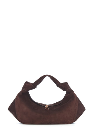 Small Antonia Bag in Dark Brown Suede
