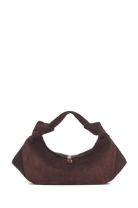 Small Antonia Bag in Dark Brown Suede