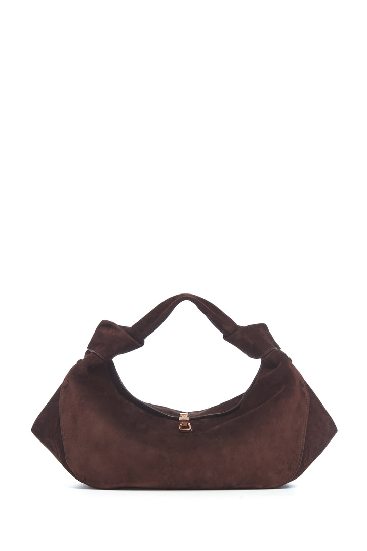 Small Antonia Bag in Dark Brown Suede