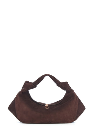 Small Antonia Bag in Dark Brown Suede