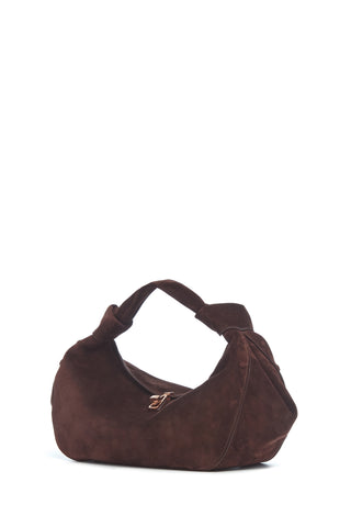 Small Antonia Bag in Dark Brown Suede