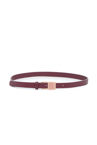 Nina Stone Belt in Bordeaux Leather