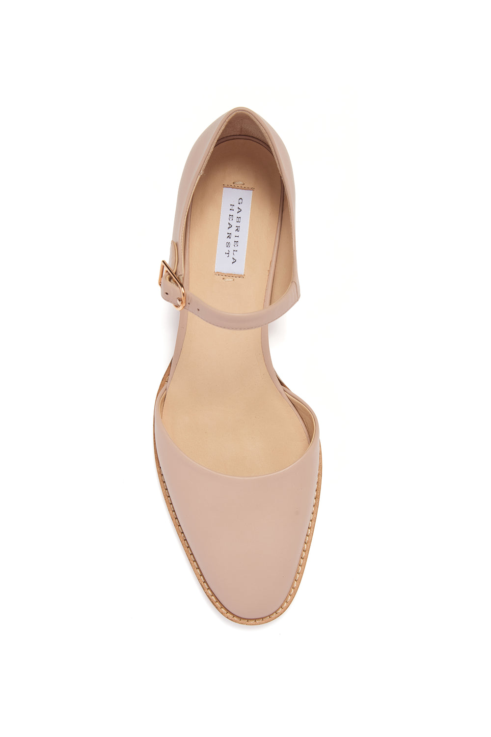Riley Sandal in Nude Leather