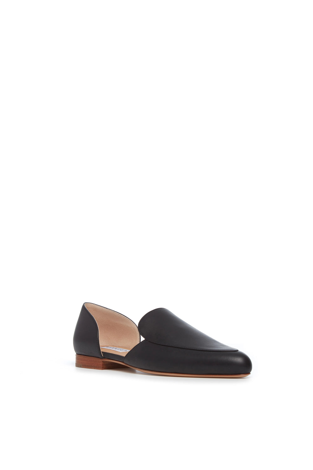 Jax Flat Shoe in Black Nappa Leather