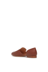 Jax Flat Shoe in Cognac Leather