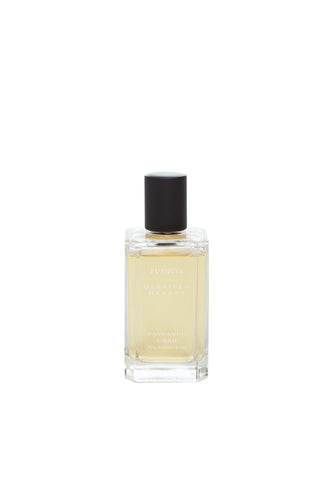 Paysandú Perfume - Clear Glass Bottle with Black Cap, Front View | Gabriela Hearst