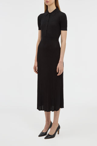 gabriela hearst knit dress Amor | Black Cashmere Midi Dress Cashmere silk