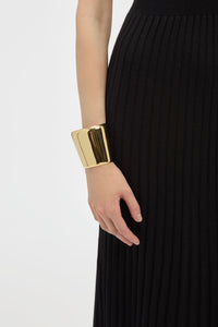Long Cuff Bracelet in 18K Yellow Gold