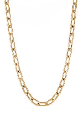 18K Yellow Gold Medium Link Chain Necklace - Front View | Gabriela Hearst