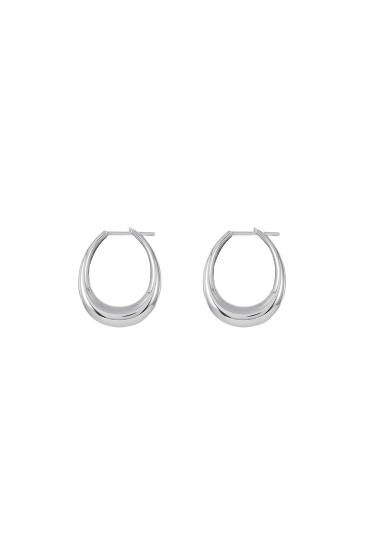 Small Drop Earrings in 18K White Gold