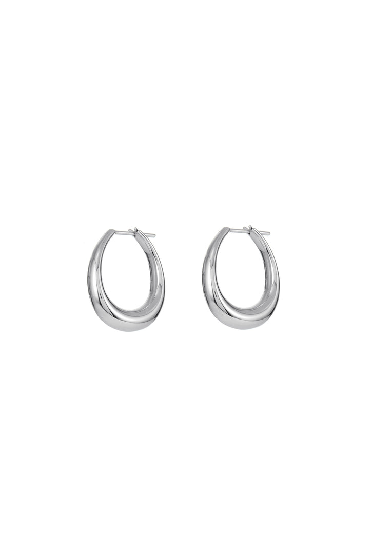 Small Drop Earrings in 18K White Gold