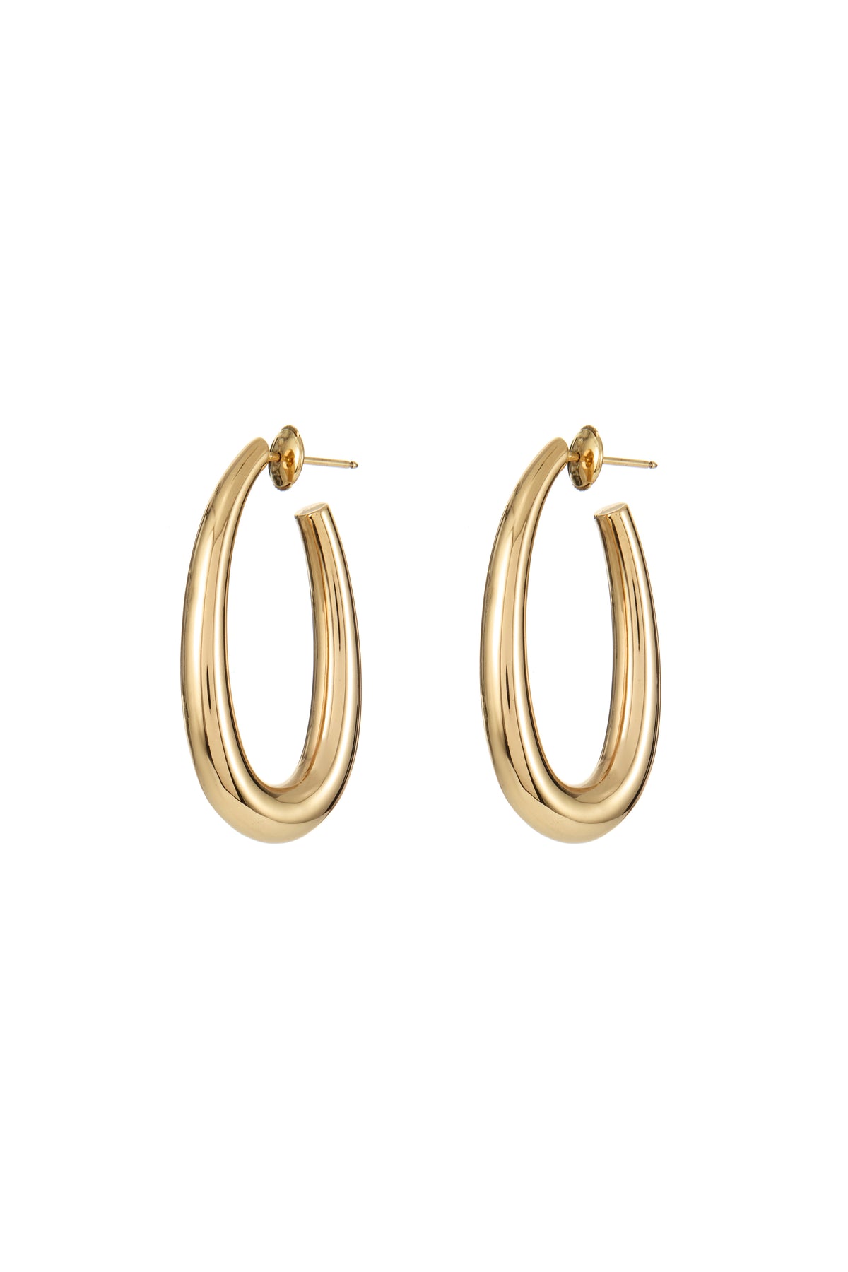 Large Drop Earrings in 18K Yellow Gold